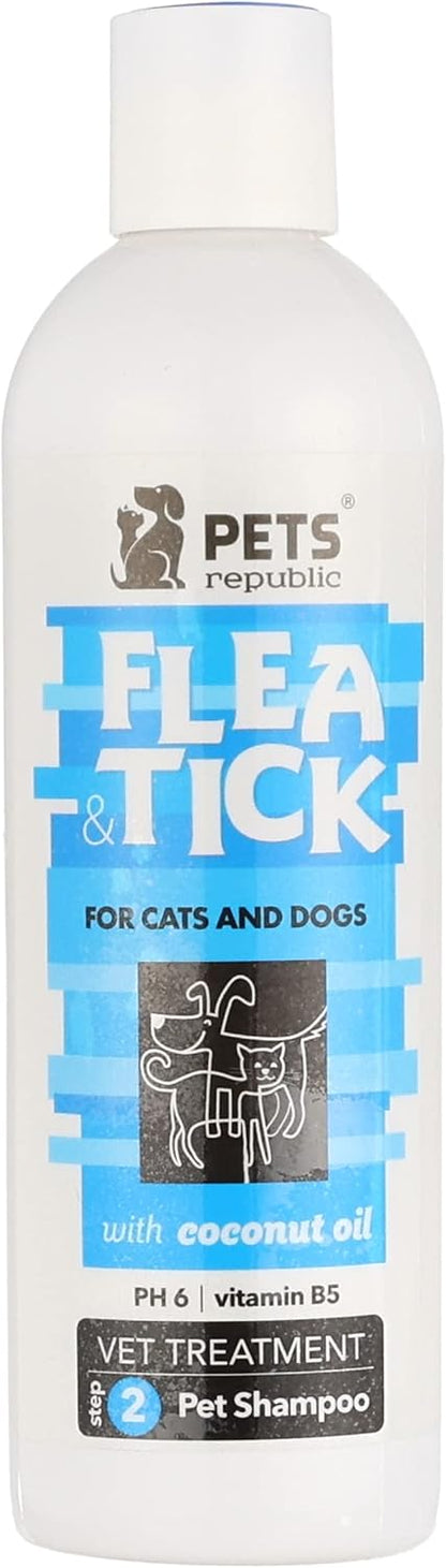 Pets republic flea & tick shampoo with coconut oil - 500 ml