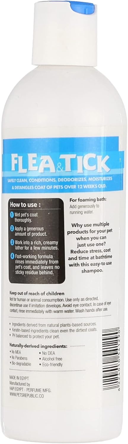 Pets republic flea & tick shampoo with coconut oil - 500 ml