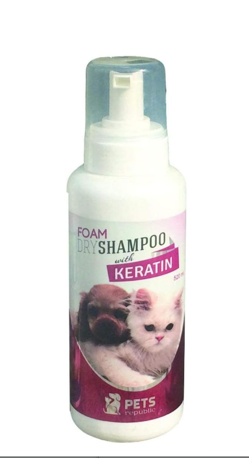 Pets republic foam shampoo with keratin - 520 ml